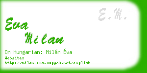 eva milan business card